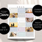 Editable 2025 Photo Calendar Template, Custom 12-Month Calendar Design for Canva, Family Photo Calendar 2025, Photo Collage Planner Template