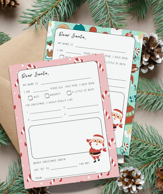 Christmas Letter to Santa for Kids, Dear Santa Letter, Printable Letters to Santa, Christmas Wishlist PDF, Student Christmas Holiday Letter