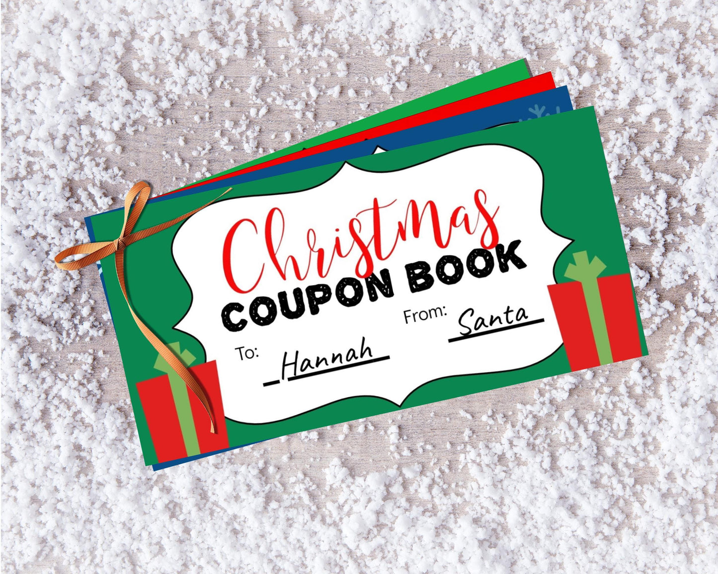 Editable Christmas Coupon Book for Kids, Child Stocking Stuffer, Printable Christmas Coupons from Mom & Dad, Children's Coupon DIY Activity