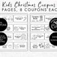 Editable Christmas Coupon Book for Kids, Child Stocking Stuffer, Printable Christmas Coupons from Parent or Grandparents, DIY Color Your Own