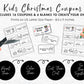 Editable Christmas Coupon Book for Kids, Child Stocking Stuffer, Printable Christmas Coupons from Parent or Grandparents, DIY Color Your Own