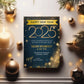 New Year's Eve Party Invitation, NYE Invitation, New Years Invite, DIY Editable Template, 2025 NY Celebration, Gold Glitter Party Invitation