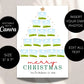 Photo Christmas Card, Custom Holiday Greeting Card, Christmas Tree Card, Family Photos Greeting Card Digital Download, DIY Editable Template