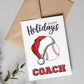 Christmas Card for Baseball Coach, Holiday Thank You Greeting Card, Baseball Team Printable Folded Card for Coaches from Players, Xmas Gift