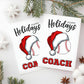 Christmas Card for Baseball Coach, Holiday Thank You Greeting Card, Baseball Team Printable Folded Card for Coaches from Players, Xmas Gift