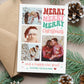 Photo Merry Christmas Happy New Yard Card, Custom Holiday Greeting Card, Family Photo Christmas Card Digital Download, DIY Editable Template