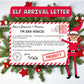 Editable Elf Arrival Letter, December Elf Return Postcard, Santa's Christmas Elf Activities, Elf Welcome Letter for Kids, Printable Template