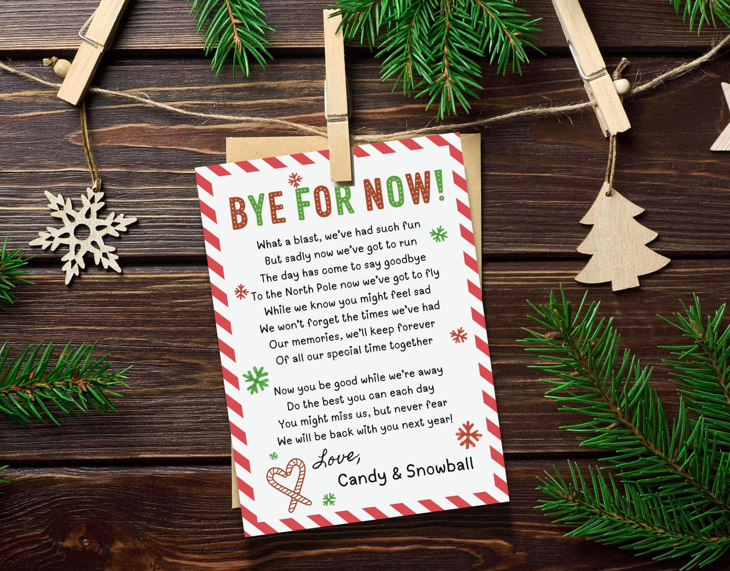 Editable Elf Goodbye Letter, December Elf Departure Card, Santa's Christmas Elf Activity, Elf Bye For Now Letter to Kids, Printable Template