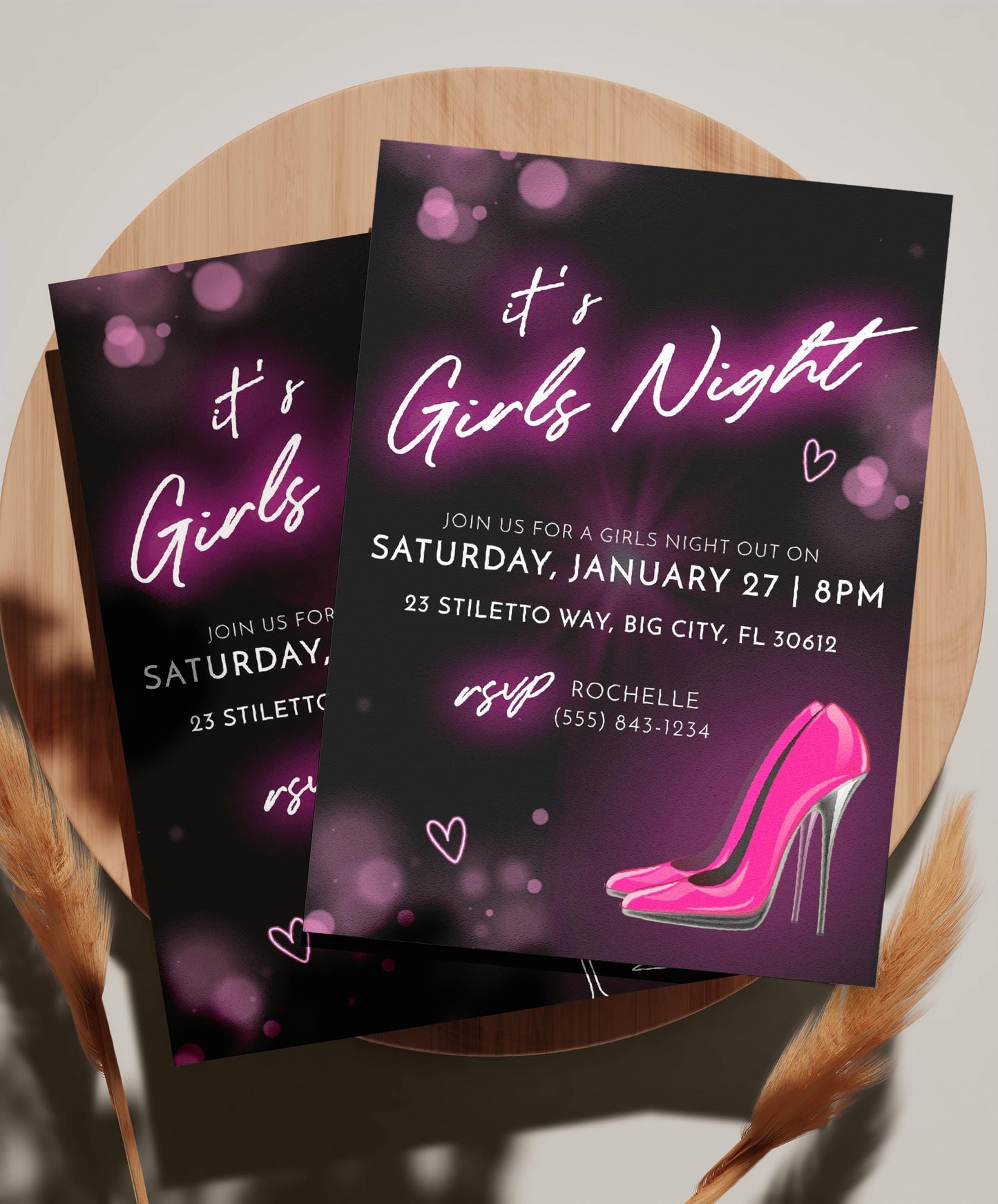 Girls Night Out Invitation | Ladies Night Out Birthday Party Invitation | Bachelorette Party Invite | Editable Template | Bar Hopping Invite