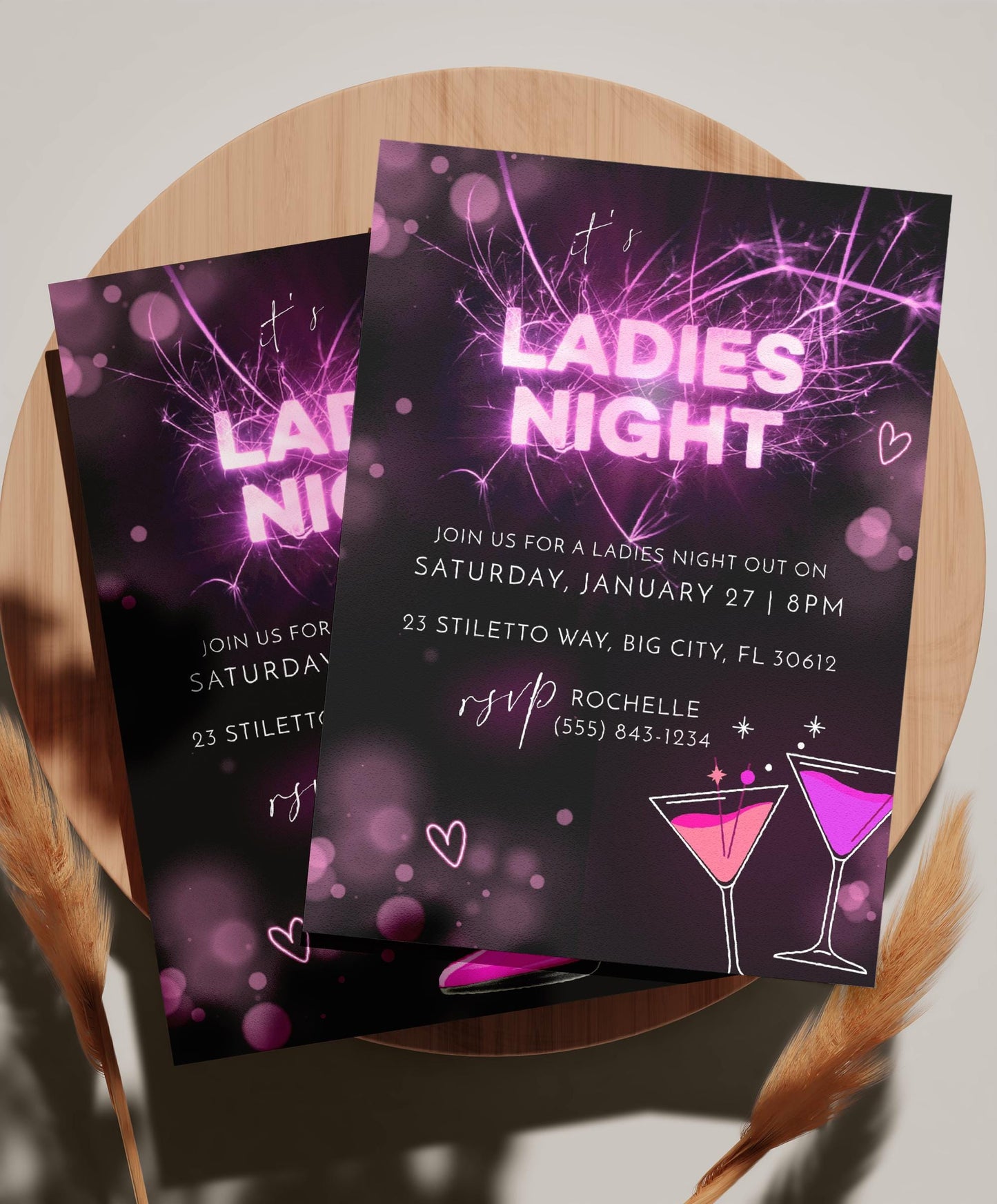 Ladies Night Out Invitation | Girls Night Out Birthday Party Invitation | Bachelorette Party Invite | Editable Template | Bar Hopping Invite