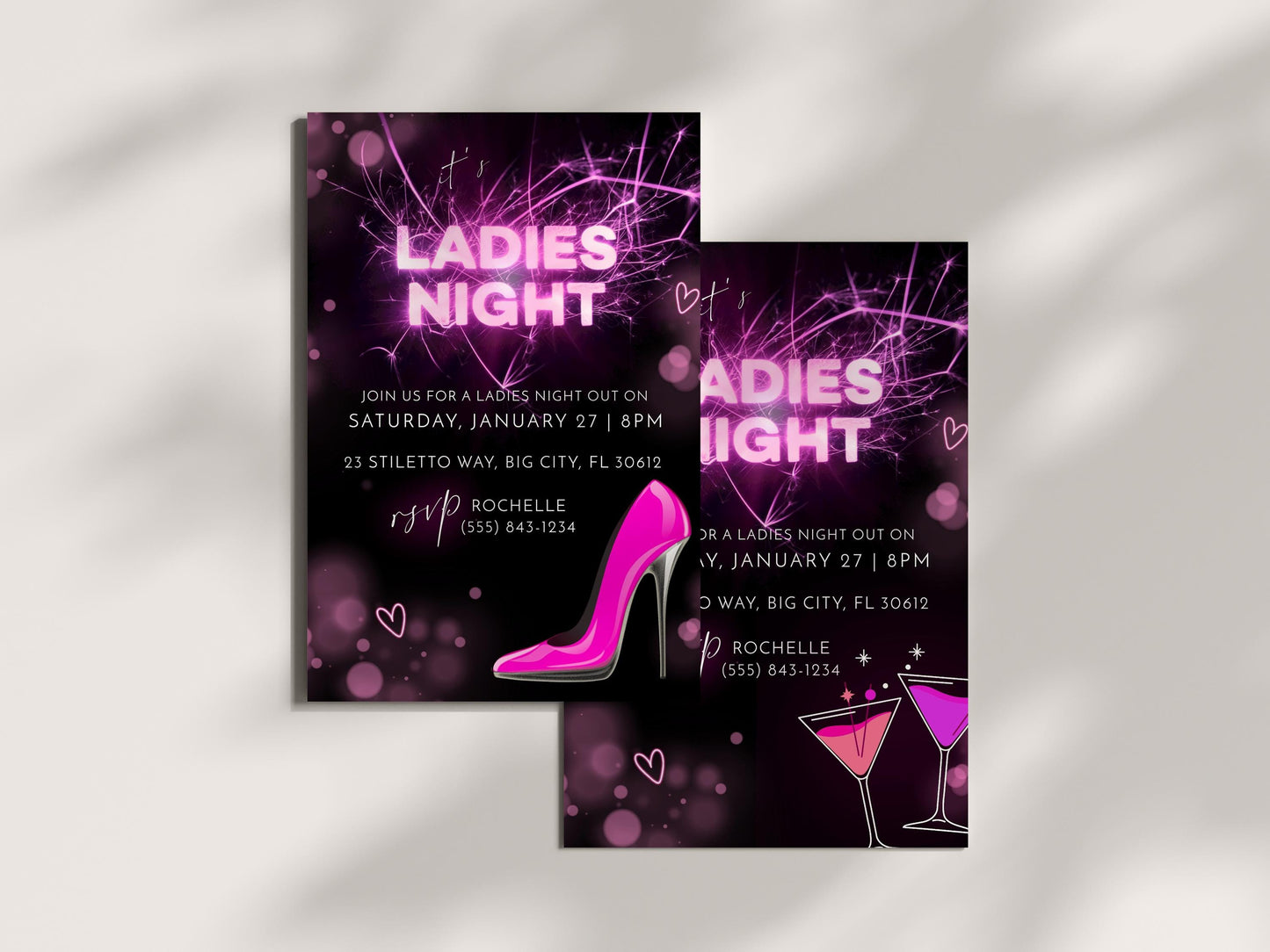 Ladies Night Out Invitation | Girls Night Out Birthday Party Invitation | Bachelorette Party Invite | Editable Template | Bar Hopping Invite