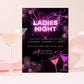 Ladies Night Out Invitation | Girls Night Out Birthday Party Invitation | Bachelorette Party Invite | Editable Template | Bar Hopping Invite