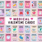 Medical Valentine's Day Cards, Funny Printable VDay Cards for Nursing Medicine Pharmacy, Valentines Day Cards for Colleagues Students Staff